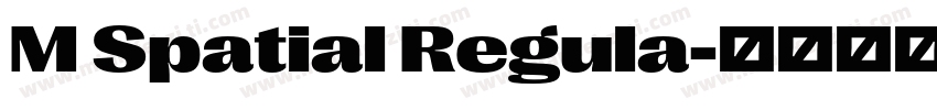 M Spatial Regula字体转换